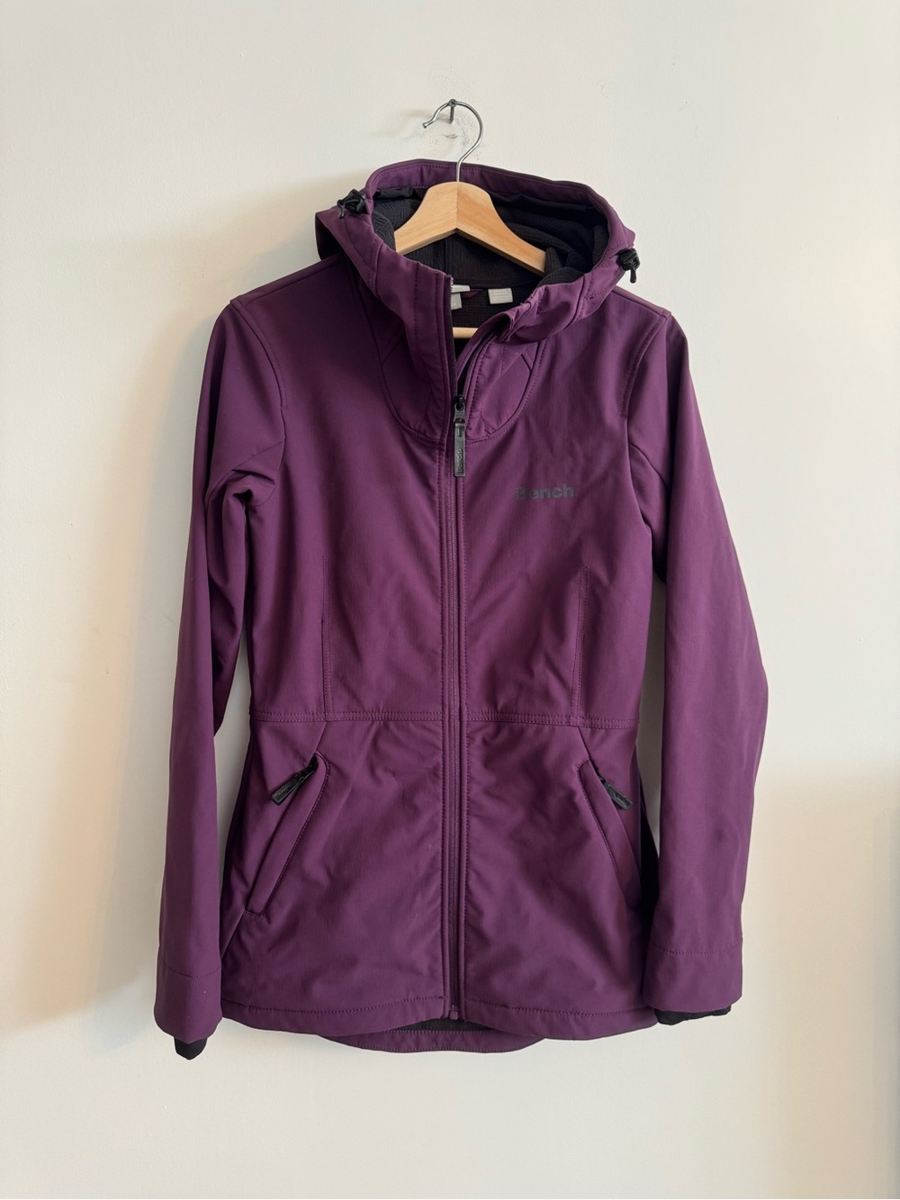 Bench Women's Deep Plum Hooded Softshell Jacket